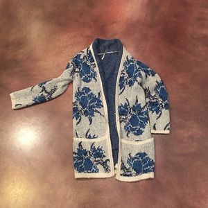 Cozy Free People Boho Floral Cardigan